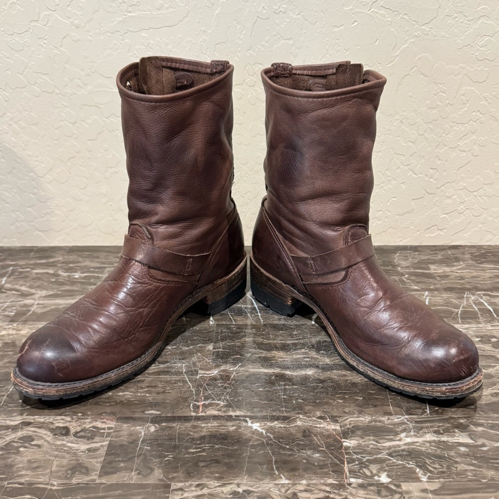 Vintage Foundry Co. Leather Engineer Moto Boots - Picture 7 of 11